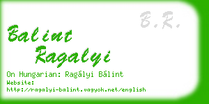 balint ragalyi business card